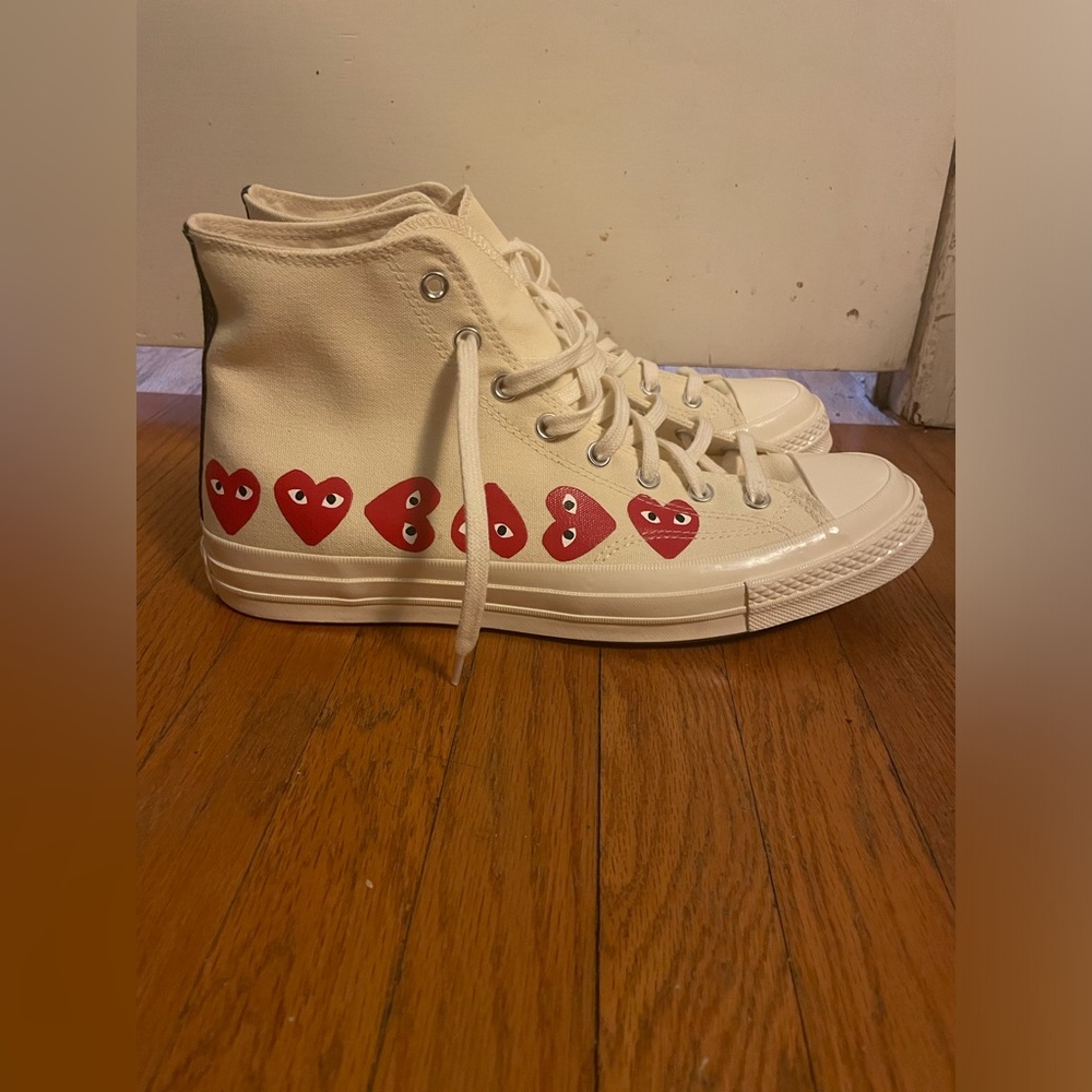 Converse Chuck 70 Hi "Comme des Play / Multi Hearts Size 12